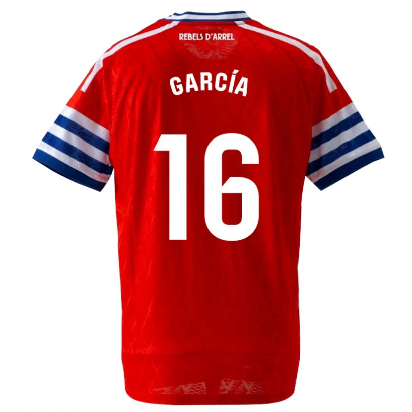 Danxen Criança Camisola Marc García #16 Azul Real Vermelho Alternativa 2026/27 Camisa