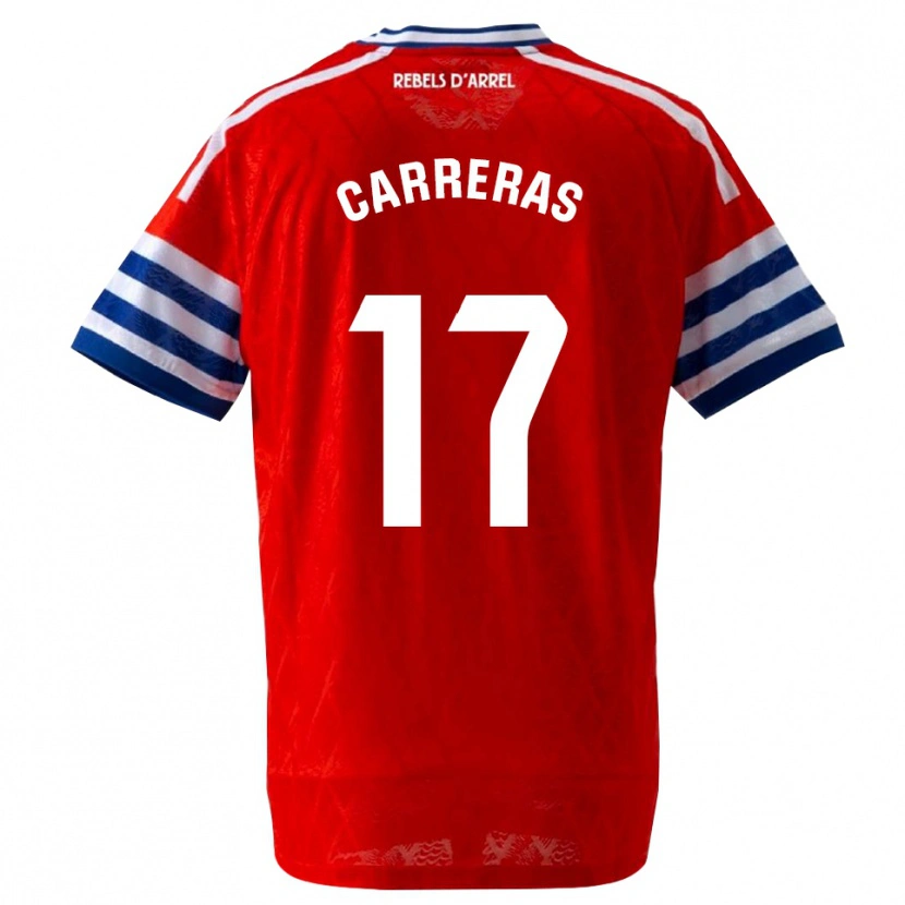 Danxen Criança Camisola Jofre Carreras #17 Azul Real Vermelho Alternativa 2026/27 Camisa