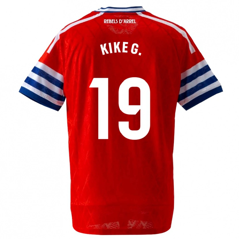 Danxen Criança Camisola Kike García #19 Azul Real Vermelho Alternativa 2026/27 Camisa