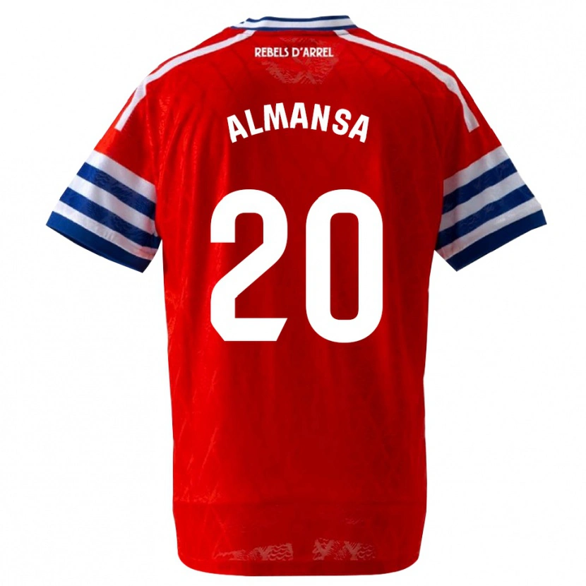 Danxen Criança Camisola Alex Almansa #20 Azul Real Vermelho Alternativa 2026/27 Camisa