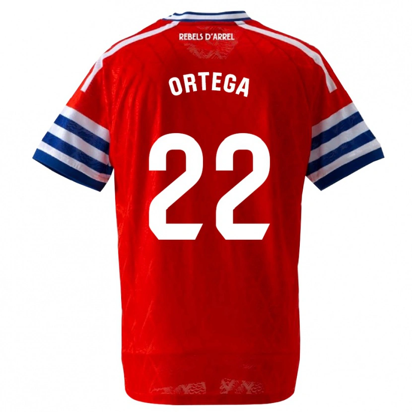 Danxen Criança Camisola Ricard Ortega #22 Azul Real Vermelho Alternativa 2026/27 Camisa
