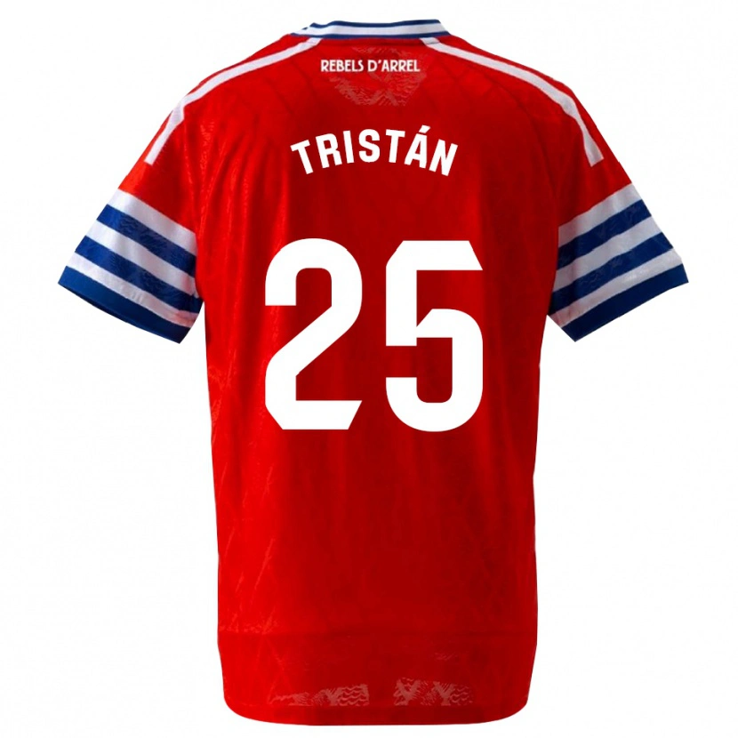 Danxen Criança Camisola Pol Tristán #25 Azul Real Vermelho Alternativa 2026/27 Camisa