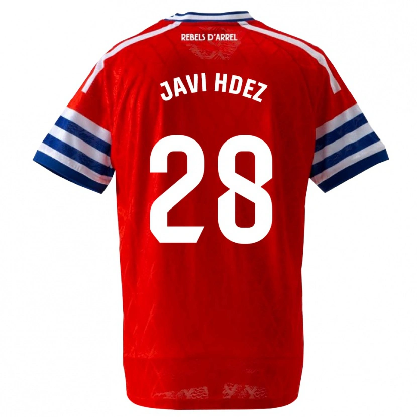 Danxen Criança Camisola Javi Hernández #28 Azul Real Vermelho Alternativa 2026/27 Camisa