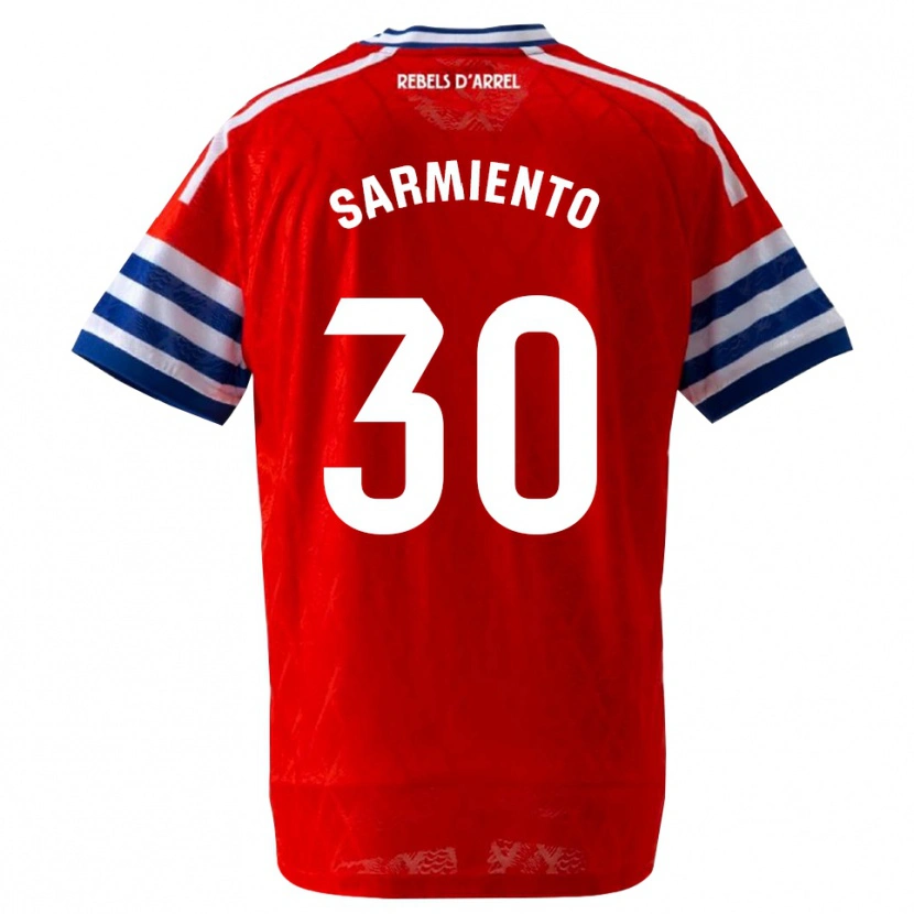 Danxen Criança Camisola Izan Sarmiento #30 Azul Real Vermelho Alternativa 2026/27 Camisa