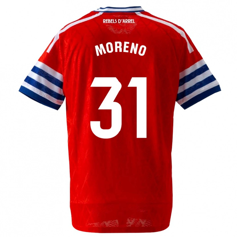 Danxen Criança Camisola Jan Moreno #31 Azul Real Vermelho Alternativa 2026/27 Camisa