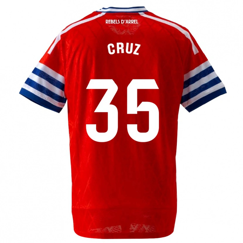 Danxen Criança Camisola Denis Cruz #35 Azul Real Vermelho Alternativa 2026/27 Camisa