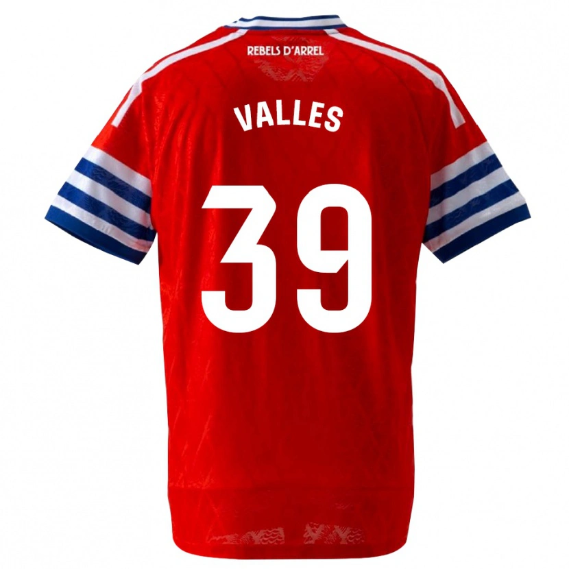 Danxen Criança Camisola Gastón Valles #39 Azul Real Vermelho Alternativa 2026/27 Camisa