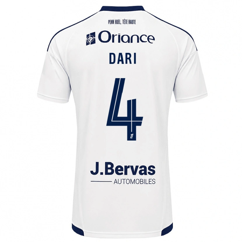 Danxen Criança Camisola Achraf Dari #4 Azul Marinho Branco Alternativa 2026/27 Camisa