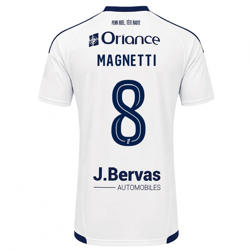 Danxen Criança Camisola Hugo Magnetti #8 Azul Marinho Branco Alternativa 2026/27 Camisa
