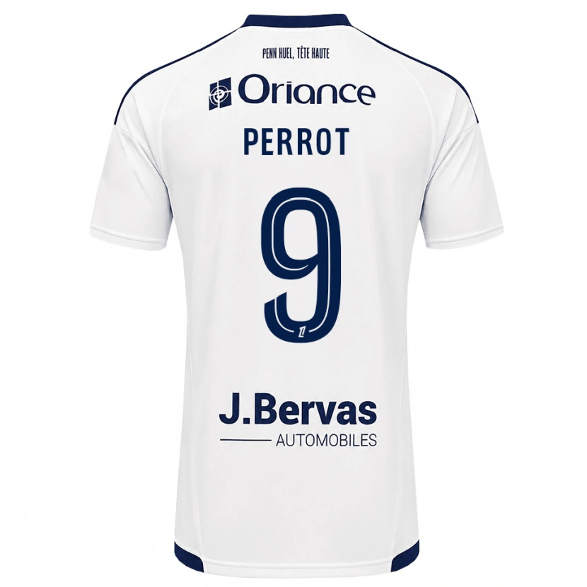 Danxen Criança Camisola Maël Perrot #9 Azul Marinho Branco Alternativa 2026/27 Camisa