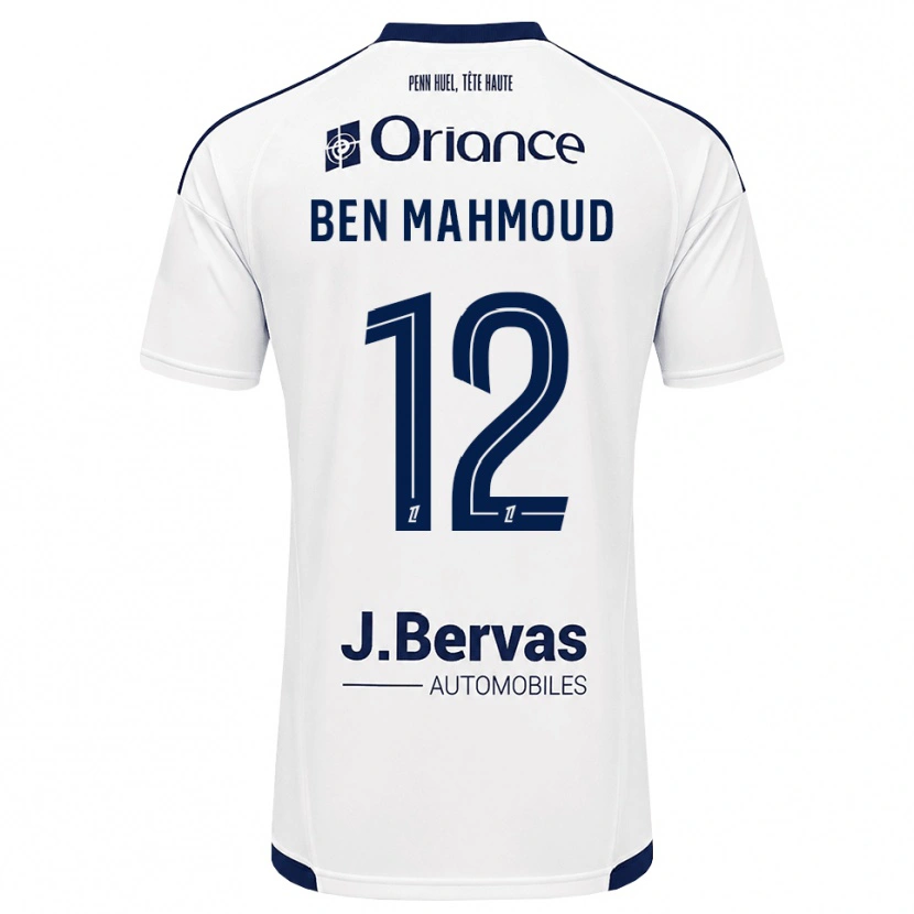 Danxen Criança Camisola Yessine Ben Mahmoud #12 Azul Marinho Branco Alternativa 2026/27 Camisa