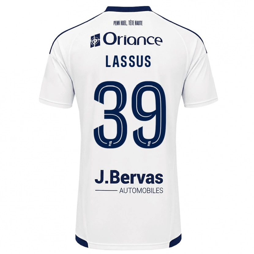 Danxen Criança Camisola Axel Lassus #39 Azul Marinho Branco Alternativa 2026/27 Camisa