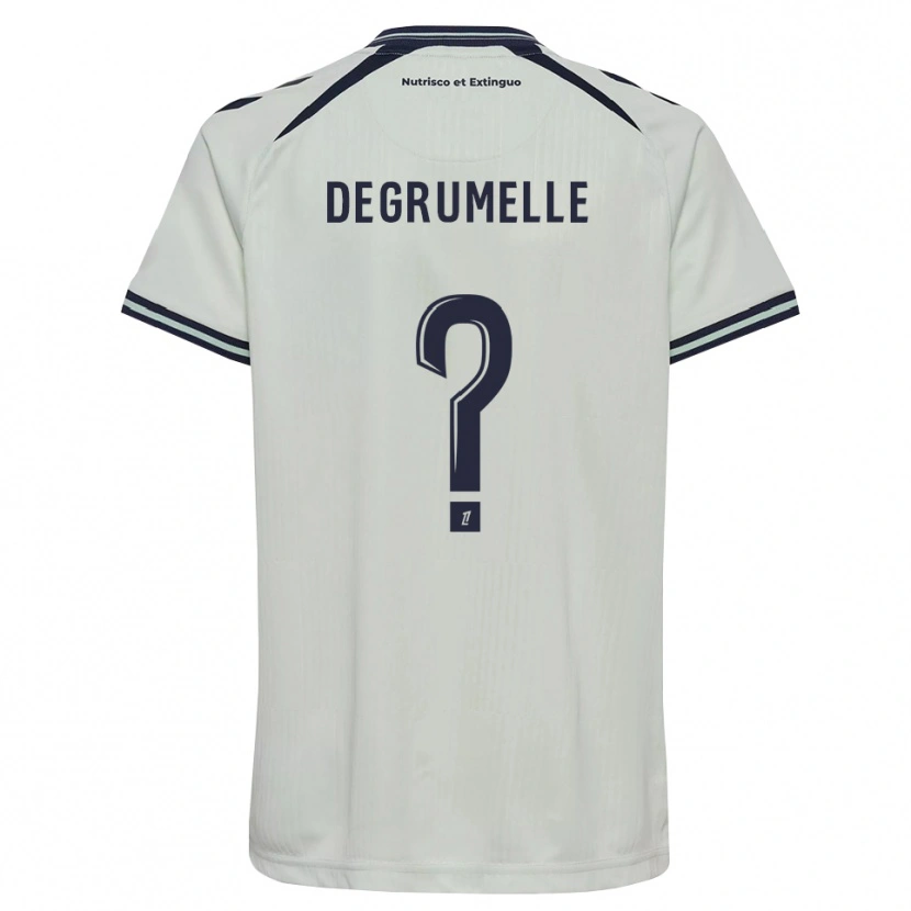 Danxen Criança Camisola Matéo Degrumelle #0 Azul Meia-Noite Branco Alternativa 2026/27 Camisa
