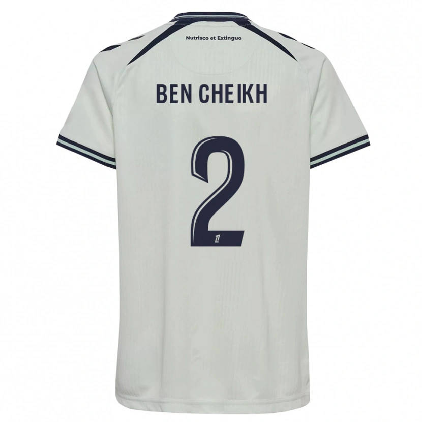 Danxen Criança Camisola Ayman Ben Cheikh #2 Azul Meia-Noite Branco Alternativa 2026/27 Camisa