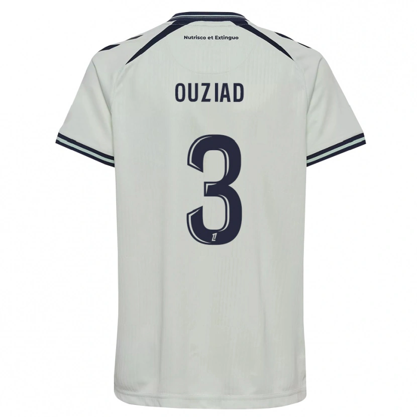 Danxen Criança Camisola Djibril Ouziad #3 Azul Meia-Noite Branco Alternativa 2026/27 Camisa