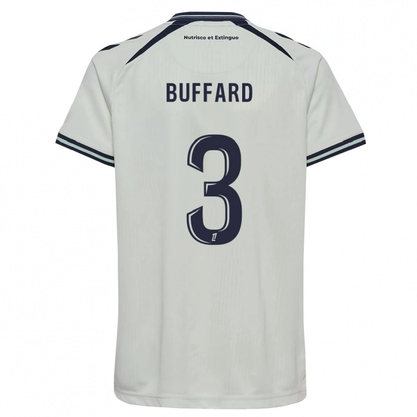 Danxen Criança Camisola Matthieu Buffard #3 Azul Meia-Noite Branco Alternativa 2026/27 Camisa