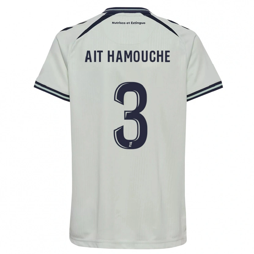 Danxen Criança Camisola Massyl Ait Hamouche #3 Azul Meia-Noite Branco Alternativa 2026/27 Camisa