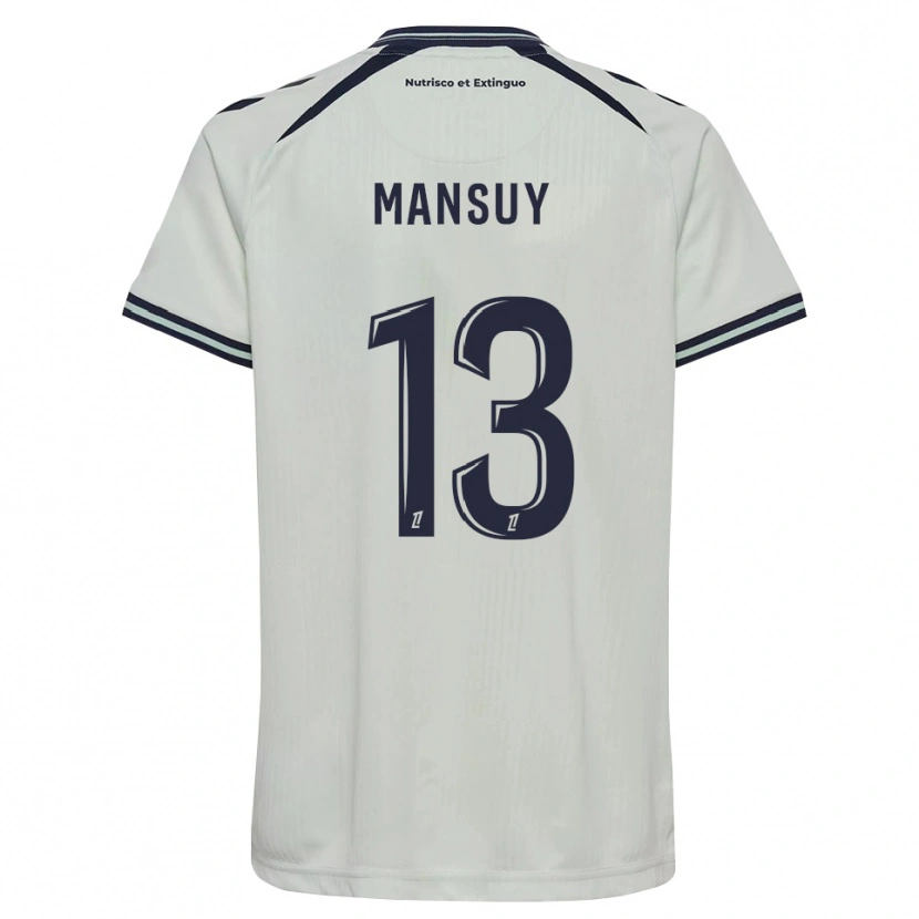 Danxen Criança Camisola Héloïse Mansuy #13 Azul Meia-Noite Branco Alternativa 2026/27 Camisa