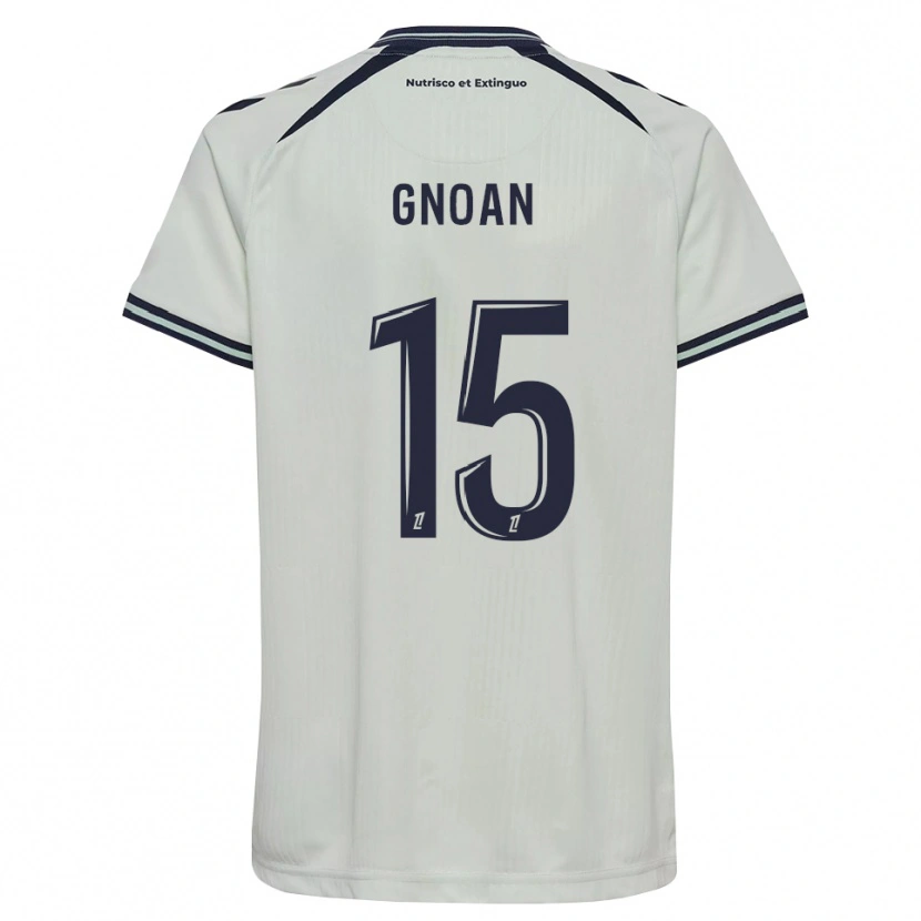 Danxen Criança Camisola Ebroni Gnoan #15 Azul Meia-Noite Branco Alternativa 2026/27 Camisa