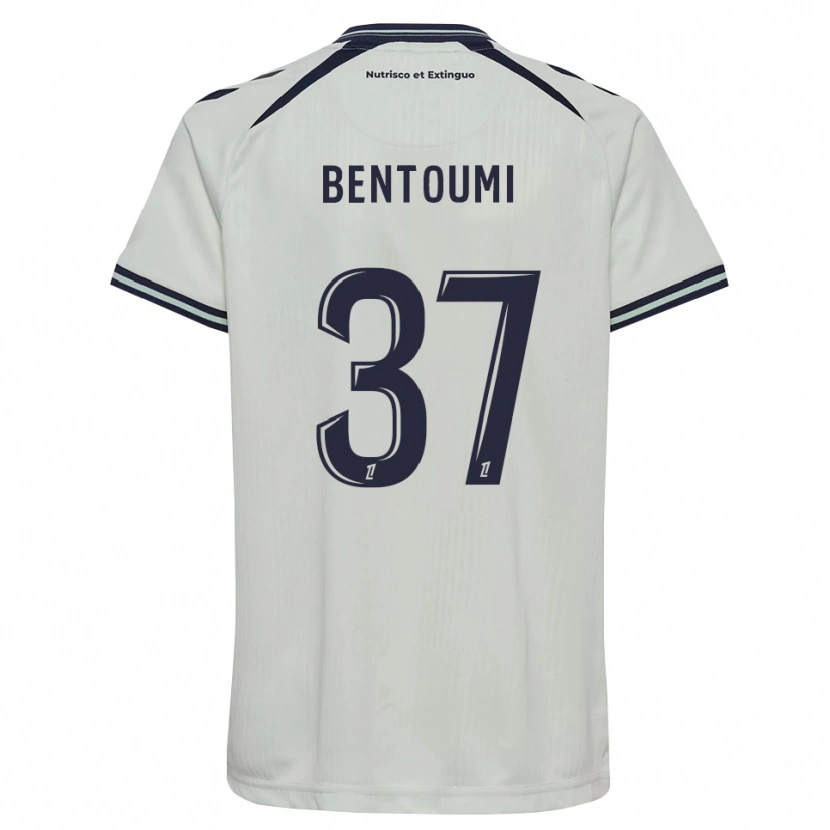 Danxen Criança Camisola Mokrane Bentoumi #37 Azul Meia-Noite Branco Alternativa 2026/27 Camisa