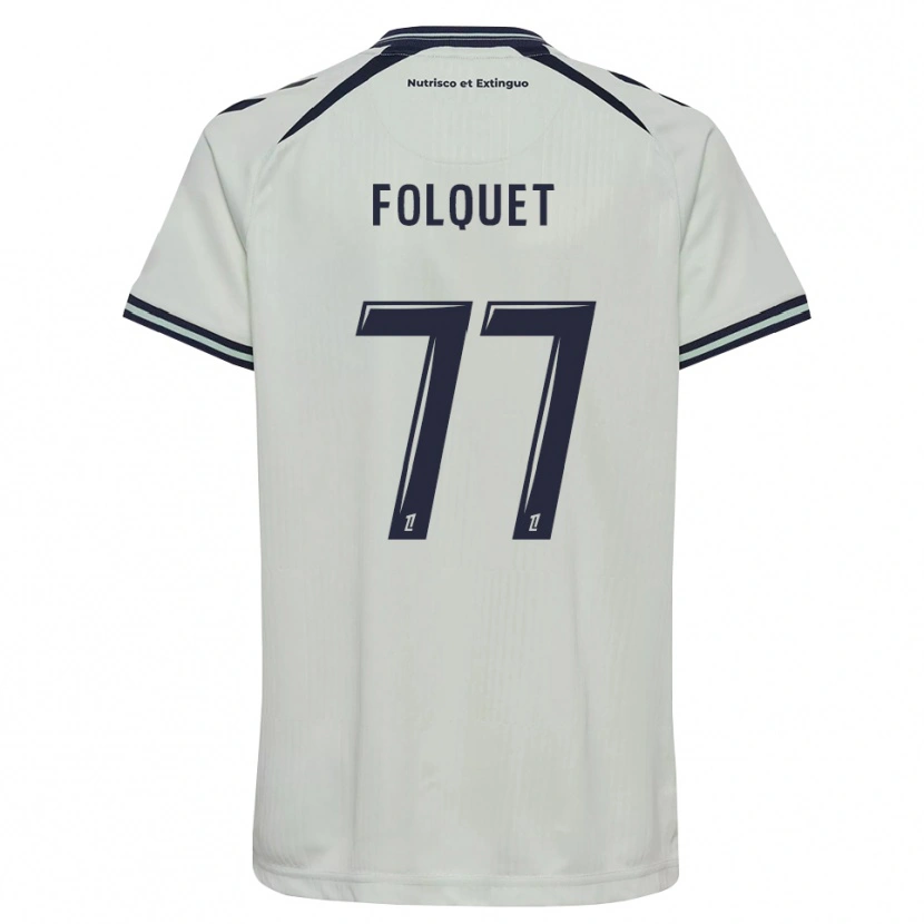 Danxen Criança Camisola Magnaba Folquet #77 Azul Meia-Noite Branco Alternativa 2026/27 Camisa