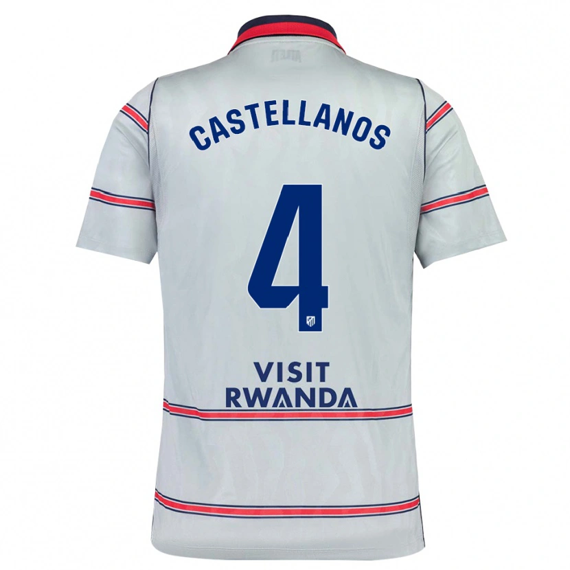 Danxen Criança Camisola Iván Castellanos #4 Cinza Vermelho Azul Marinho Terceiro 2026/27 Camisa