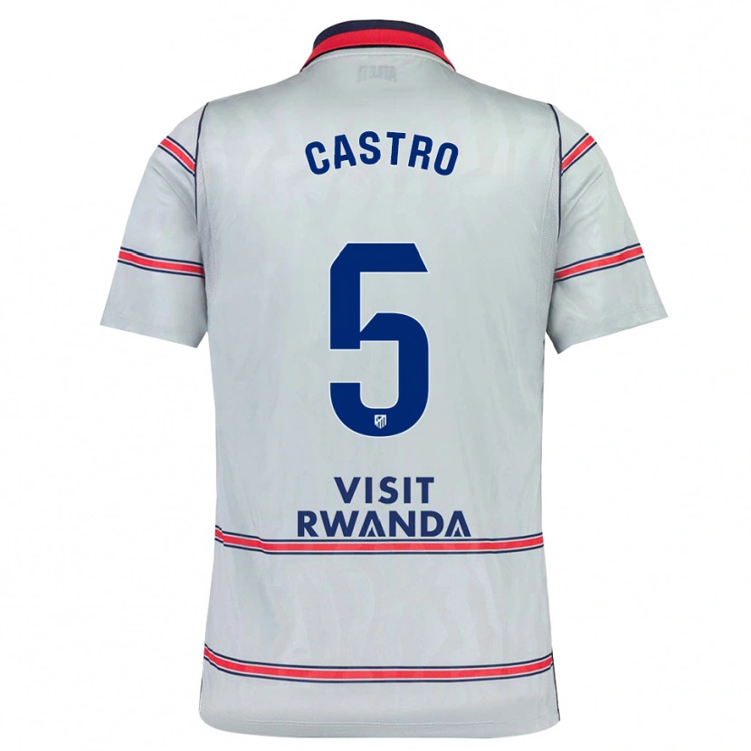 Danxen Criança Camisola Oscar Castro #5 Cinza Vermelho Azul Marinho Terceiro 2026/27 Camisa