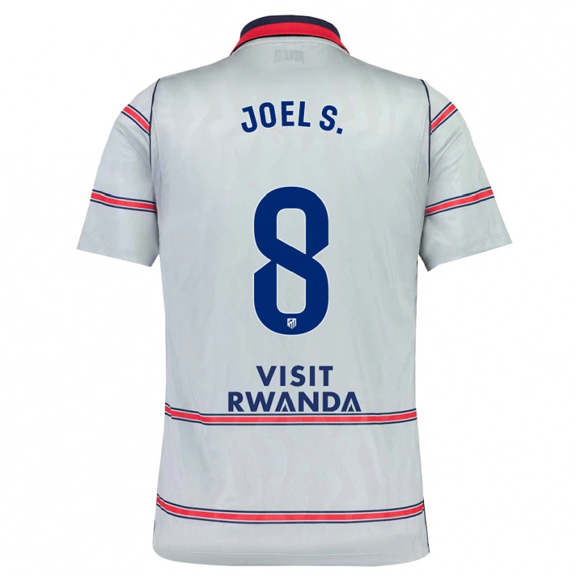 Danxen Criança Camisola Joel Sánchez #8 Cinza Vermelho Azul Marinho Terceiro 2026/27 Camisa