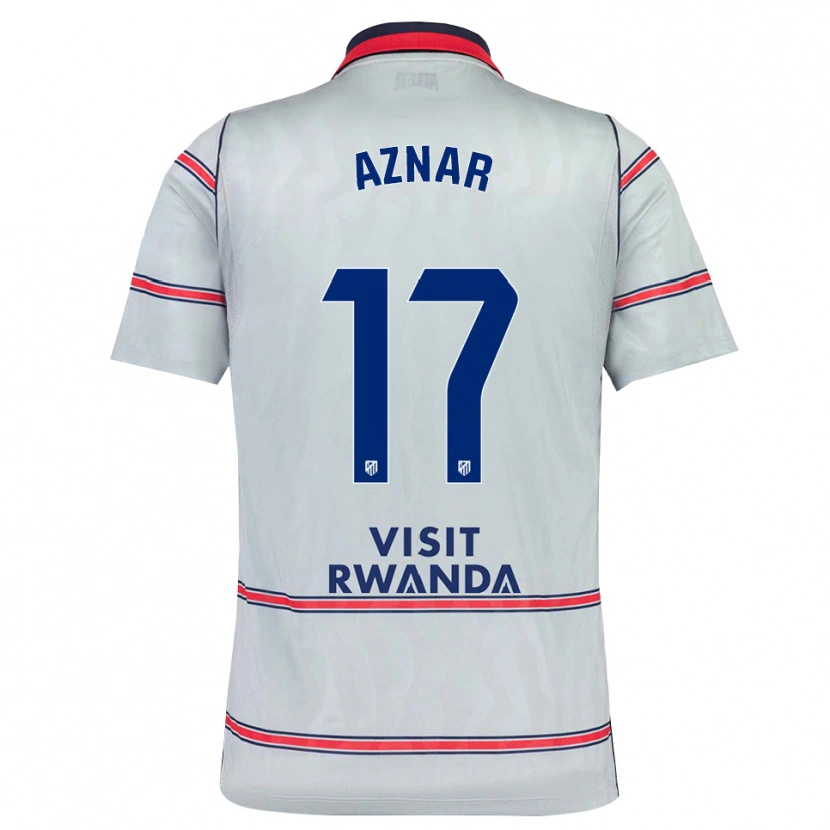 Danxen Criança Camisola Javi Aznar #17 Cinza Vermelho Azul Marinho Terceiro 2026/27 Camisa