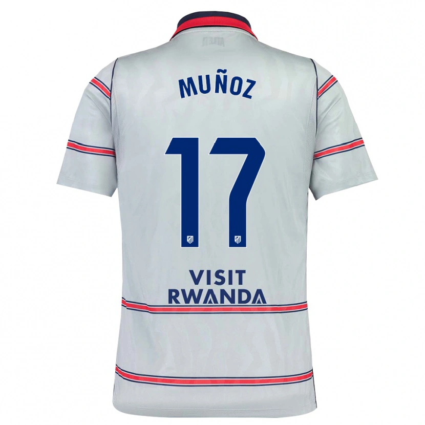 Danxen Criança Camisola David Muñoz #17 Cinza Vermelho Azul Marinho Terceiro 2026/27 Camisa