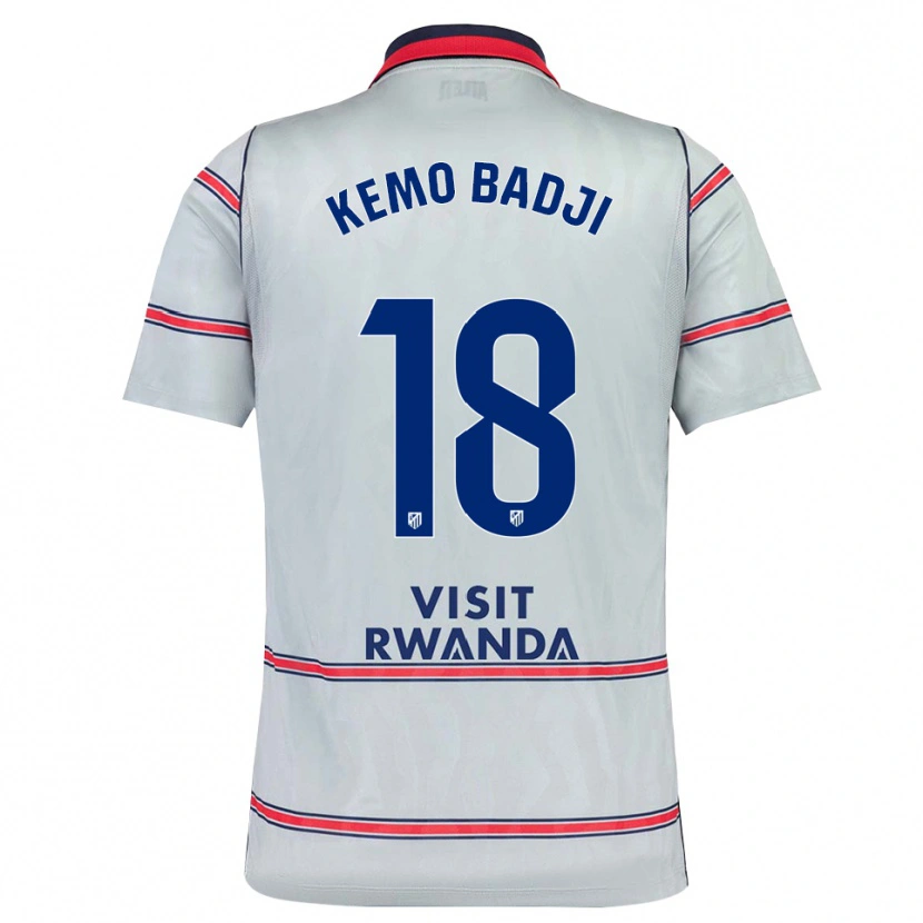 Danxen Criança Camisola Abdou Kemo Badji #18 Cinza Vermelho Azul Marinho Terceiro 2026/27 Camisa