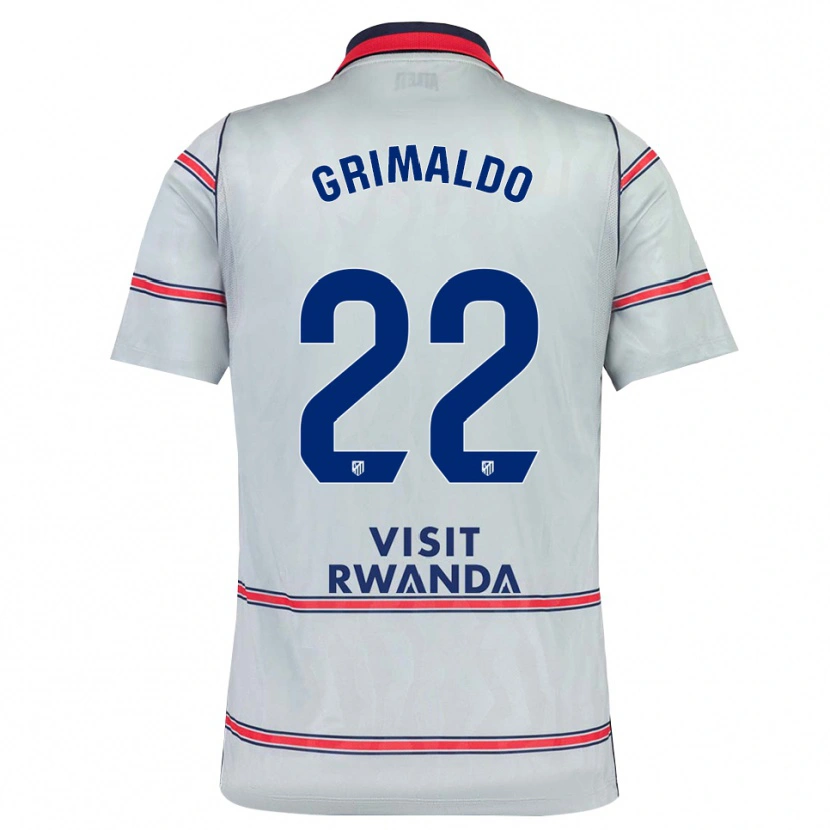 Danxen Criança Camisola Alejandro Grimaldo #22 Cinza Vermelho Azul Marinho Terceiro 2026/27 Camisa