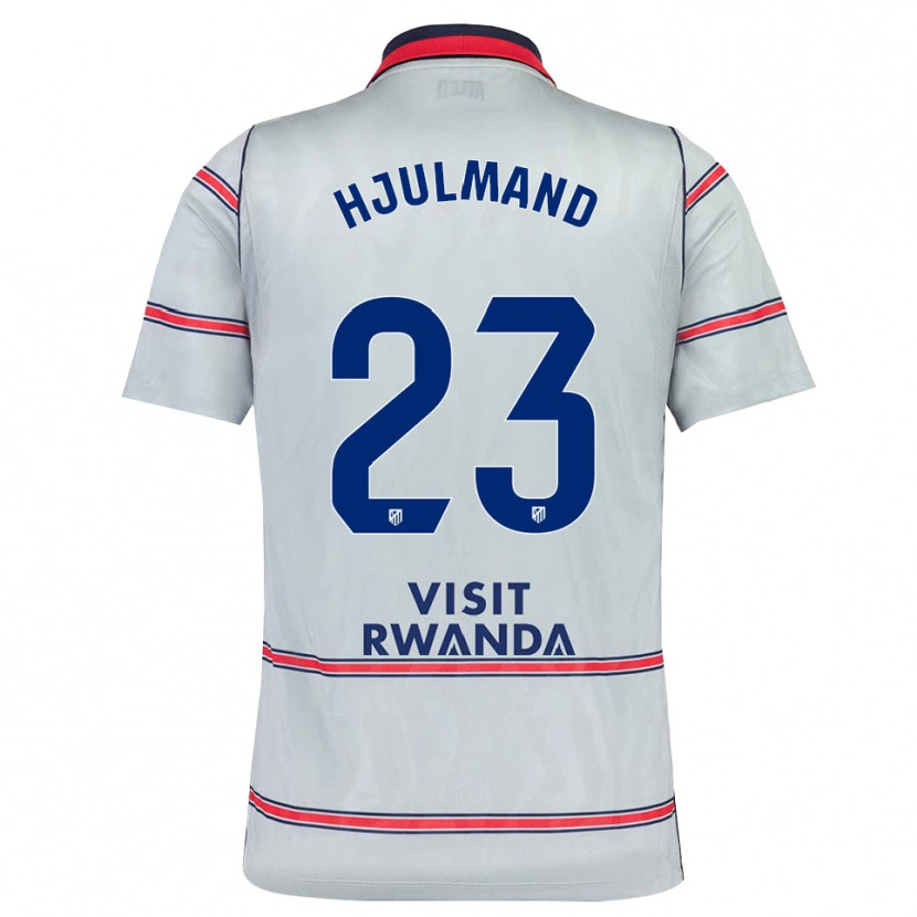 Danxen Criança Camisola Morten Hjulmand #23 Cinza Vermelho Azul Marinho Terceiro 2026/27 Camisa