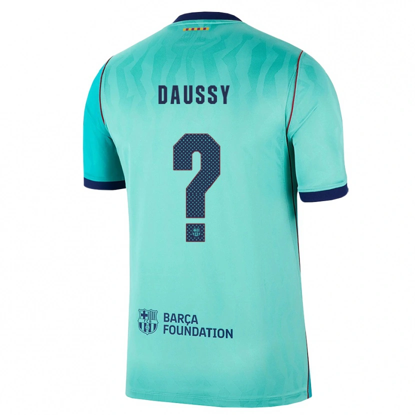 Danxen Criança Camisola Elyott Daussy #0 Água Turquesa Escura Azul Real Terceiro 2026/27 Camisa