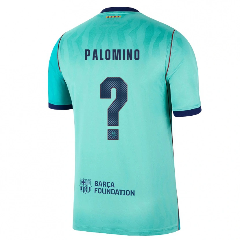 Danxen Criança Camisola Oriol Palomino #0 Água Turquesa Escura Azul Real Terceiro 2026/27 Camisa