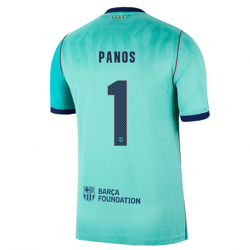 Danxen Criança Camisola Sandra Panos #1 Água Turquesa Escura Azul Real Terceiro 2026/27 Camisa