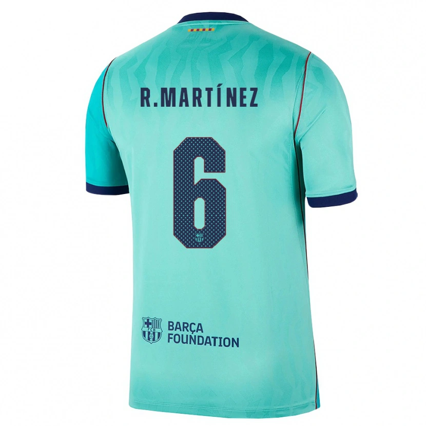 Danxen Criança Camisola Roger Martínez #6 Água Turquesa Escura Azul Real Terceiro 2026/27 Camisa