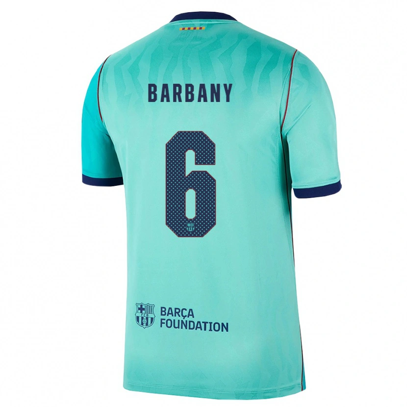 Danxen Criança Camisola Víctor Barbany #6 Água Turquesa Escura Azul Real Terceiro 2026/27 Camisa
