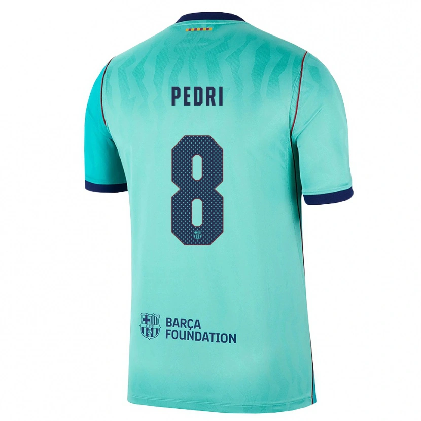 Danxen Criança Camisola Pedro González López #8 Água Turquesa Escura Azul Real Terceiro 2026/27 Camisa