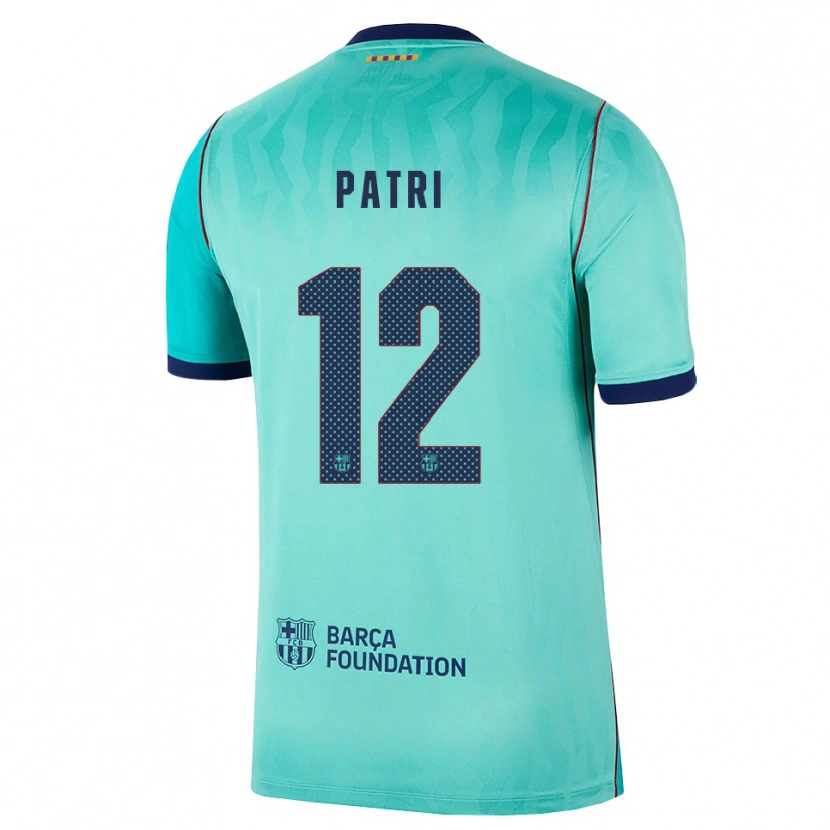 Danxen Criança Camisola Patricia Guijarro #12 Água Turquesa Escura Azul Real Terceiro 2026/27 Camisa