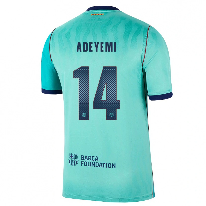 Danxen Criança Camisola Karim Adeyemi #14 Água Turquesa Escura Azul Real Terceiro 2026/27 Camisa