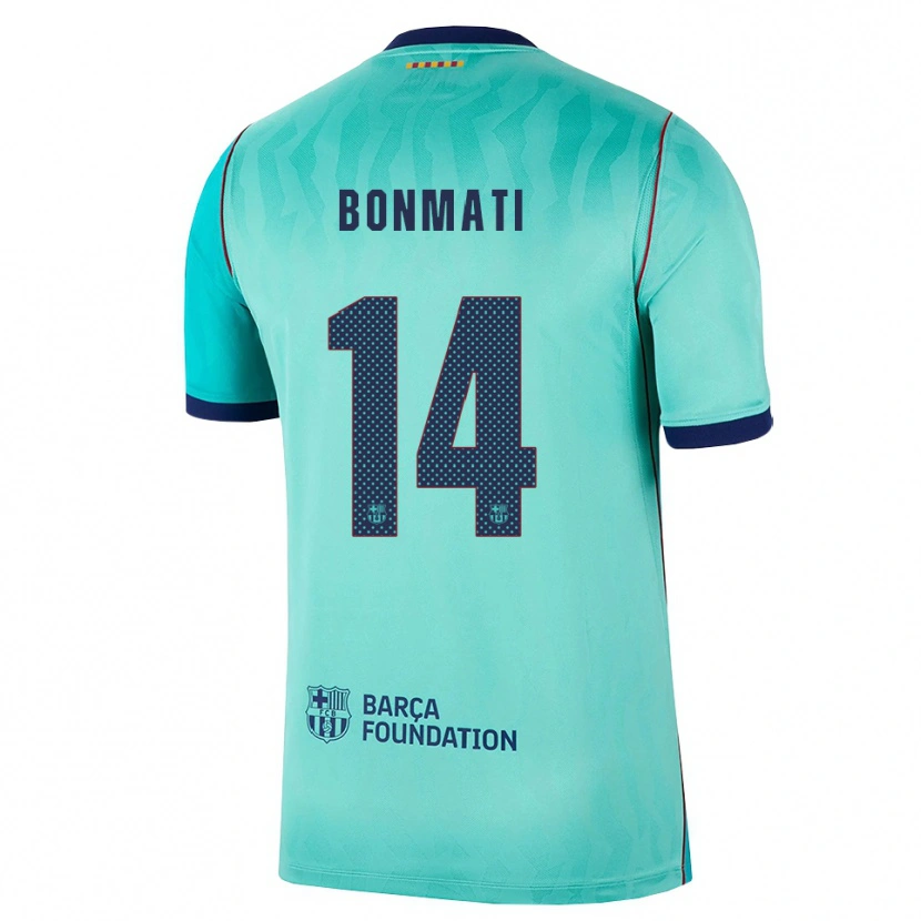 Danxen Criança Camisola Aitana Bonmati #14 Água Turquesa Escura Azul Real Terceiro 2026/27 Camisa