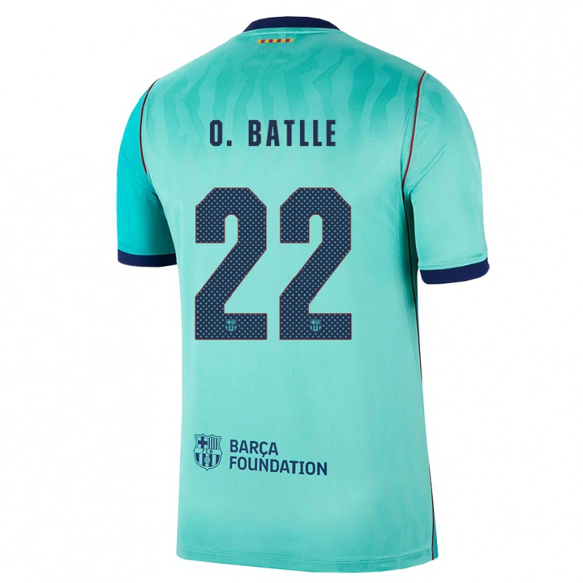 Danxen Criança Camisola Ona Batlle #22 Água Turquesa Escura Azul Real Terceiro 2026/27 Camisa