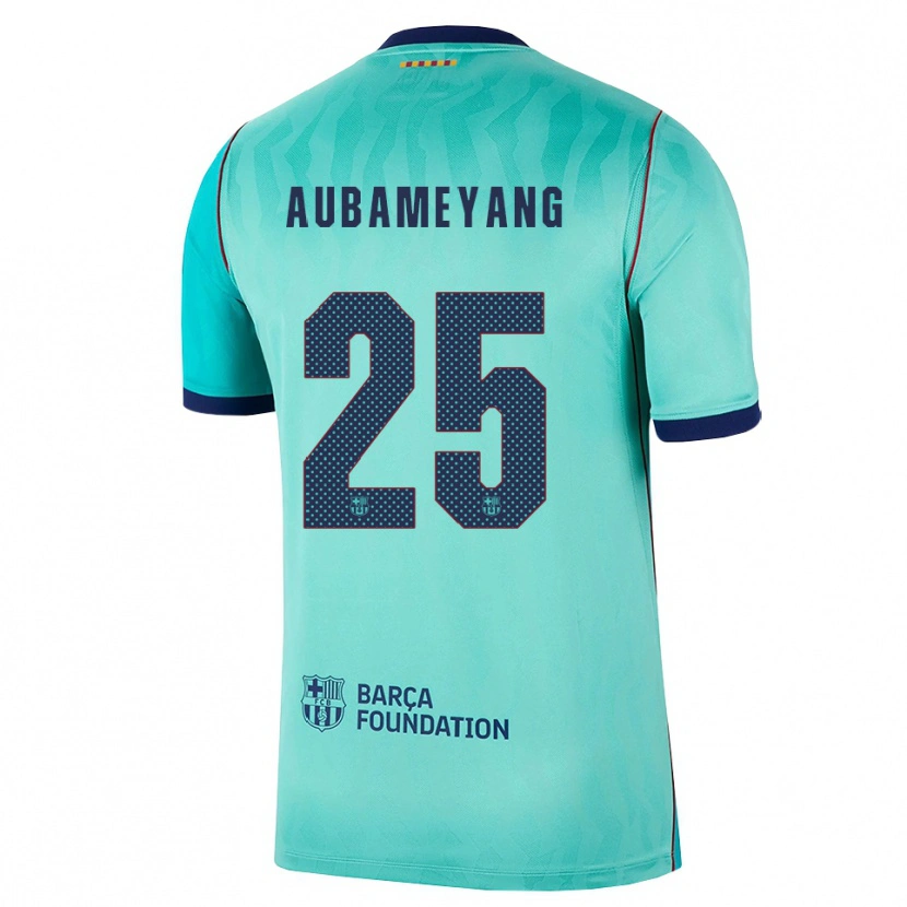 Danxen Criança Camisola Pierre Emerick Aubameyang #25 Água Turquesa Escura Azul Real Terceiro 2026/27 Camisa