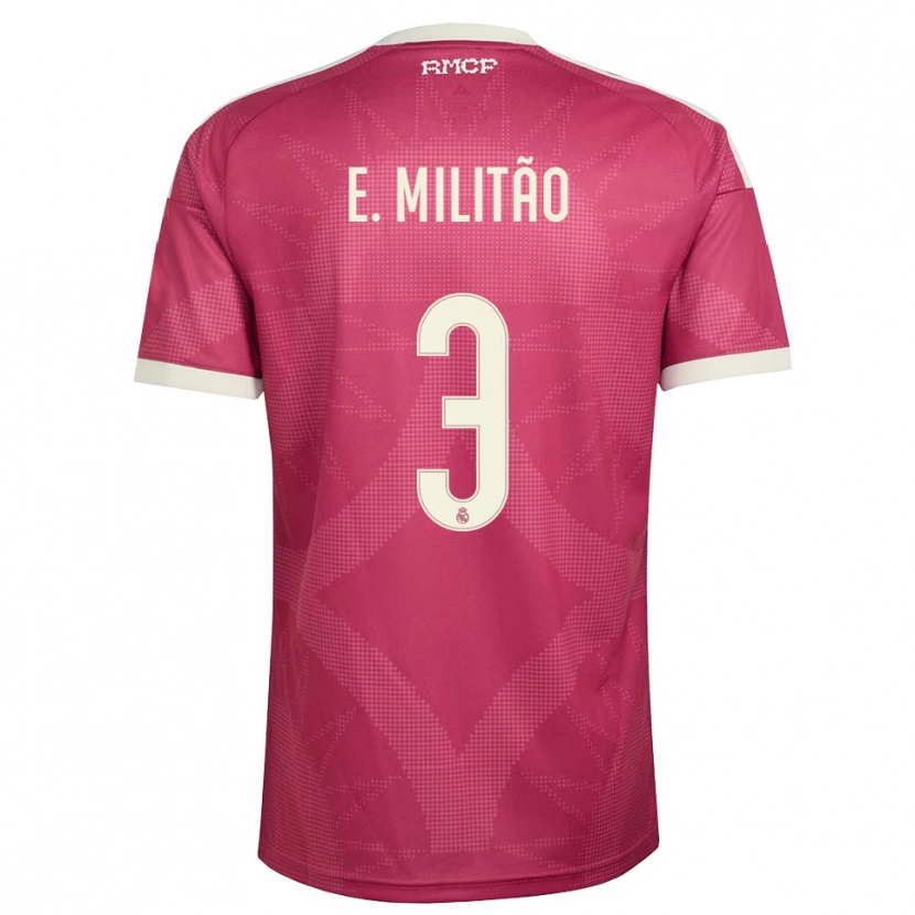 Danxen Criança Camisola Éder Militão #3 Vermelho Pálido Violeta Branco Terceiro 2026/27 Camisa