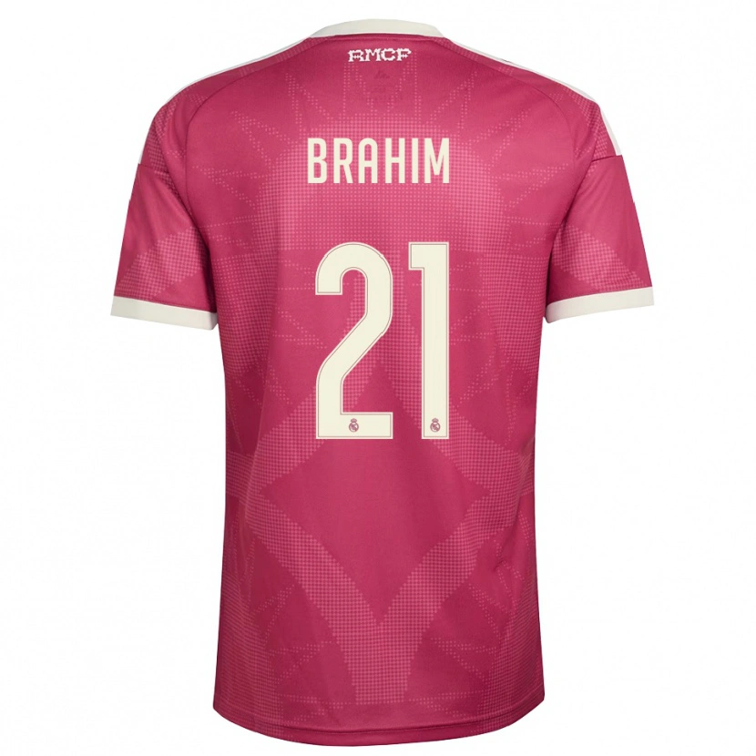 Danxen Criança Camisola Brahim Díaz #21 Vermelho Pálido Violeta Branco Terceiro 2026/27 Camisa