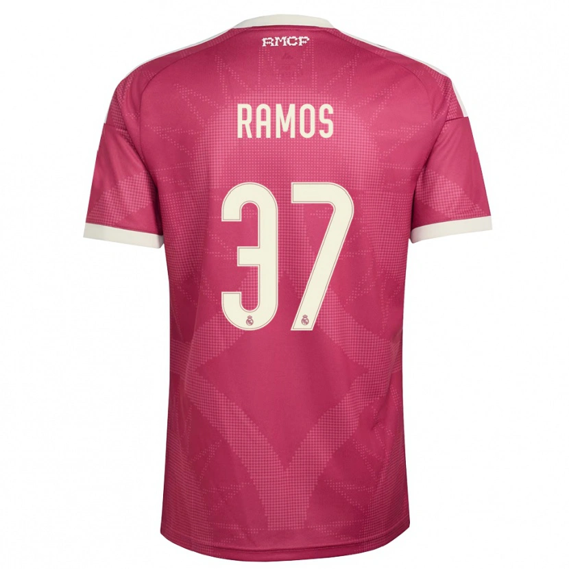 Danxen Criança Camisola Yeremaiah Ramos #37 Vermelho Pálido Violeta Branco Terceiro 2026/27 Camisa