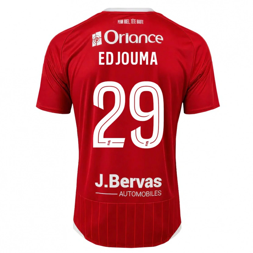 Danxen Criança Camisola Noah Edjouma #29 Branco Vermelho Principal 2026/27 Camisa