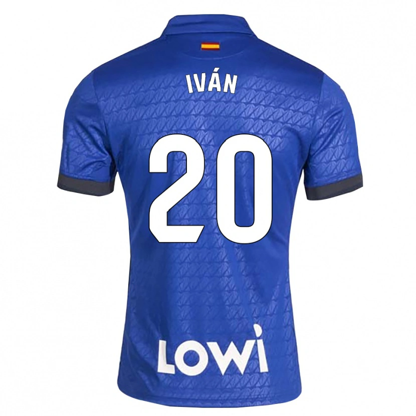 Danxen Criança Camisola Iván Azón #20 Azul Branco Preto Principal 2026/27 Camisa