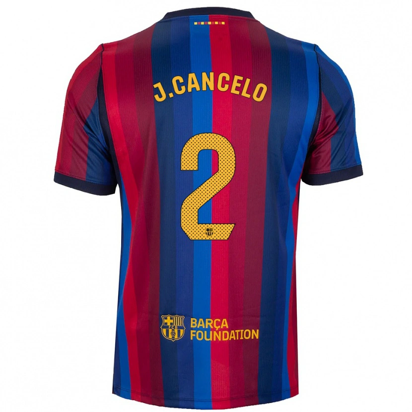 Danxen Criança Camisola João Cancelo #2 Azul Real Vermelho Amarelo Principal 2026/27 Camisa
